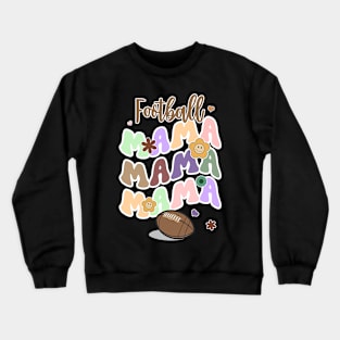 Football Mama Groovy Crewneck Sweatshirt